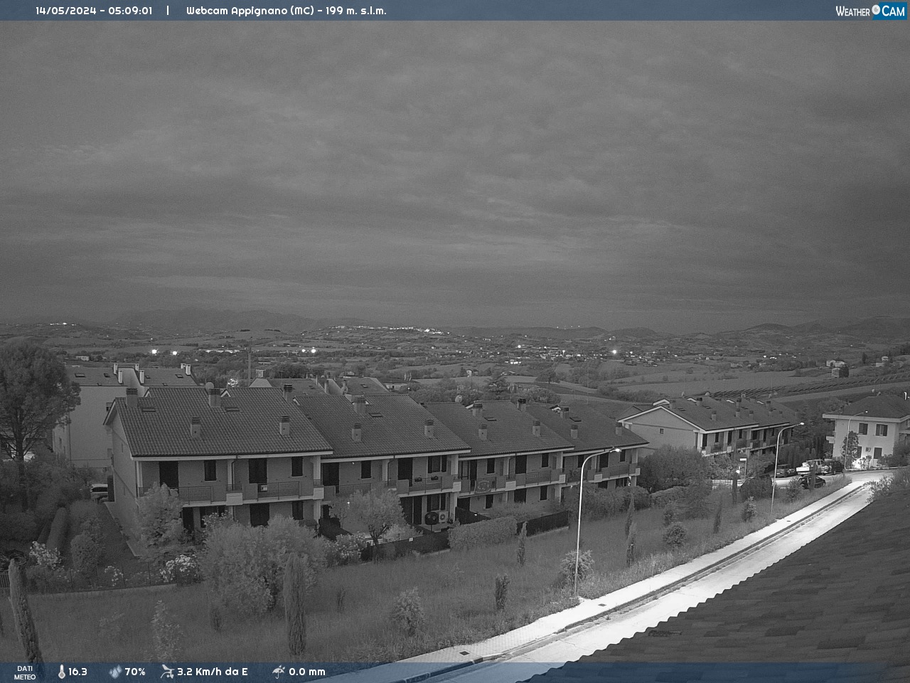 immagine della webcam nei dintorni di Porto Recanati: webcam Appignano