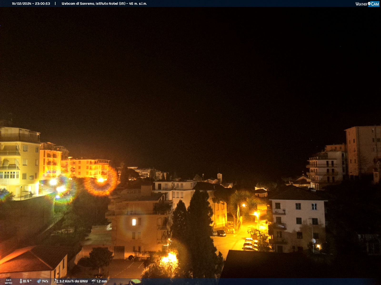 webcam Sanremo ore 23